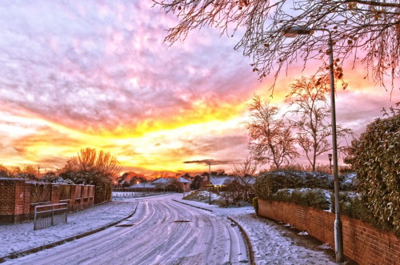 Gillett Road - Icy Sunset